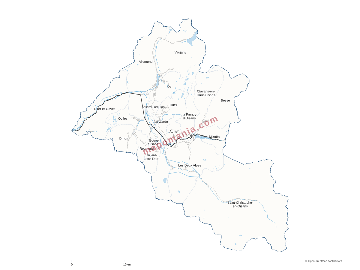 Carte de CC de l'Oisans à personnaliser