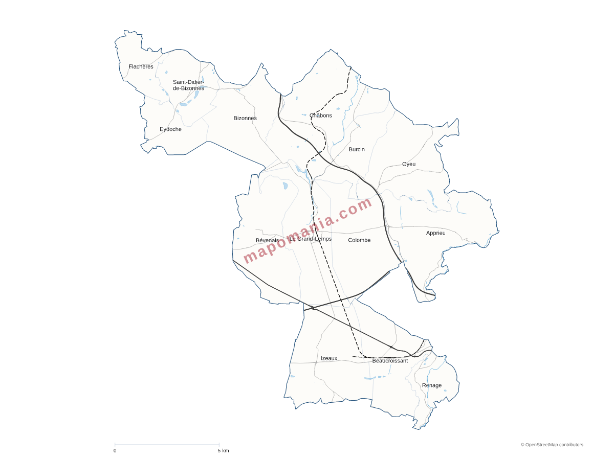 Carte de CC de Bièvre Est à personnaliser