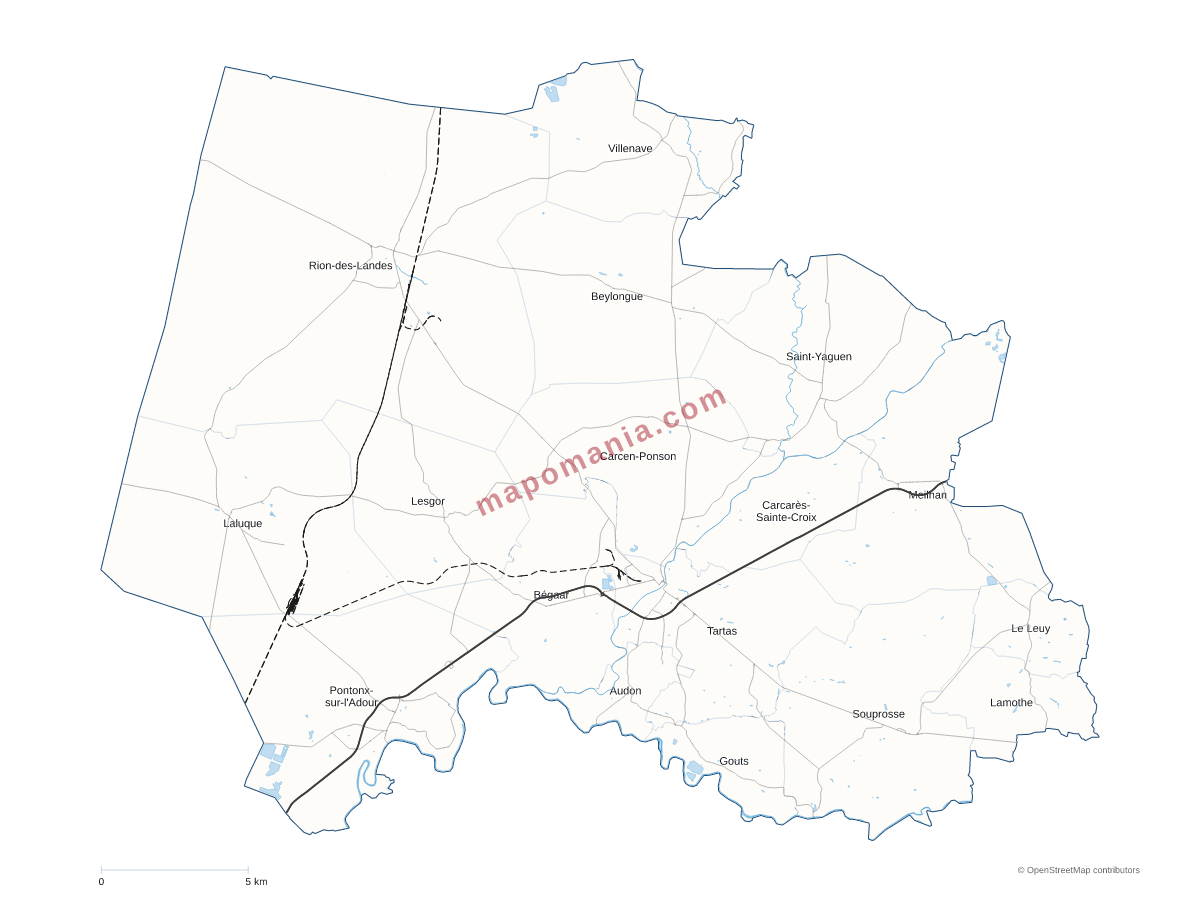 Carte de CC du Pays Tarusate à personnaliser