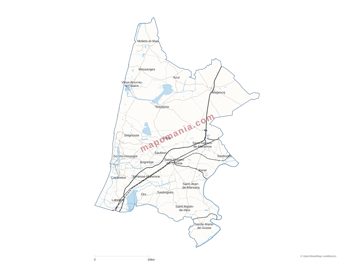 Carte de CC Maremne Adour Côte Sud à personnaliser