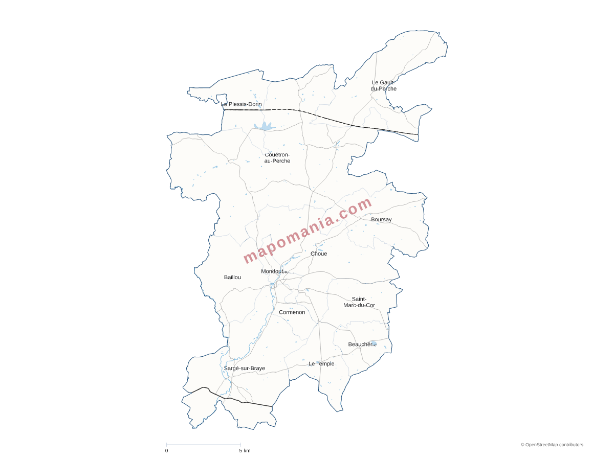 Carte de CC des Collines du Perche à personnaliser