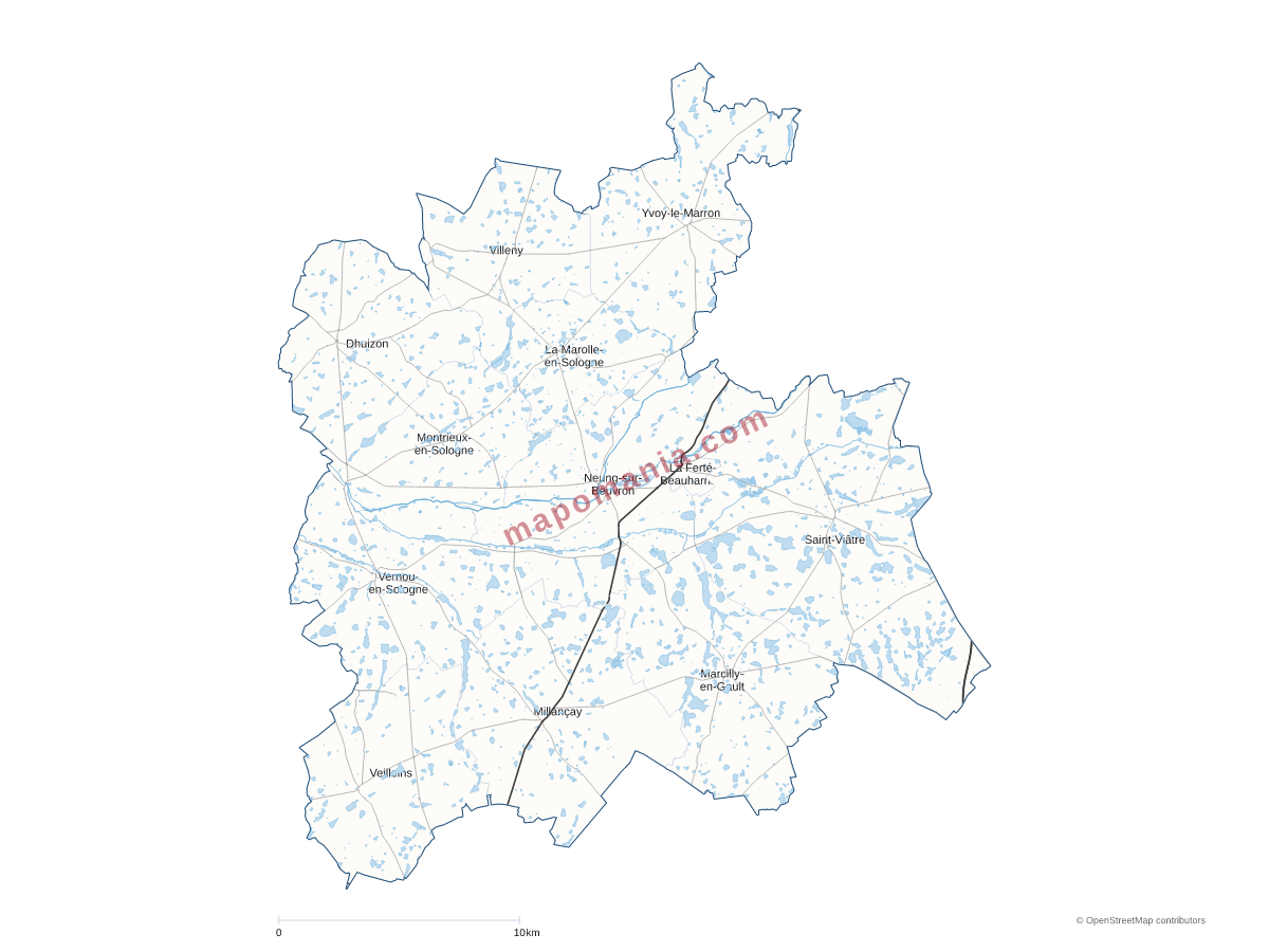 Carte de CC de la Sologne des Etangs à personnaliser