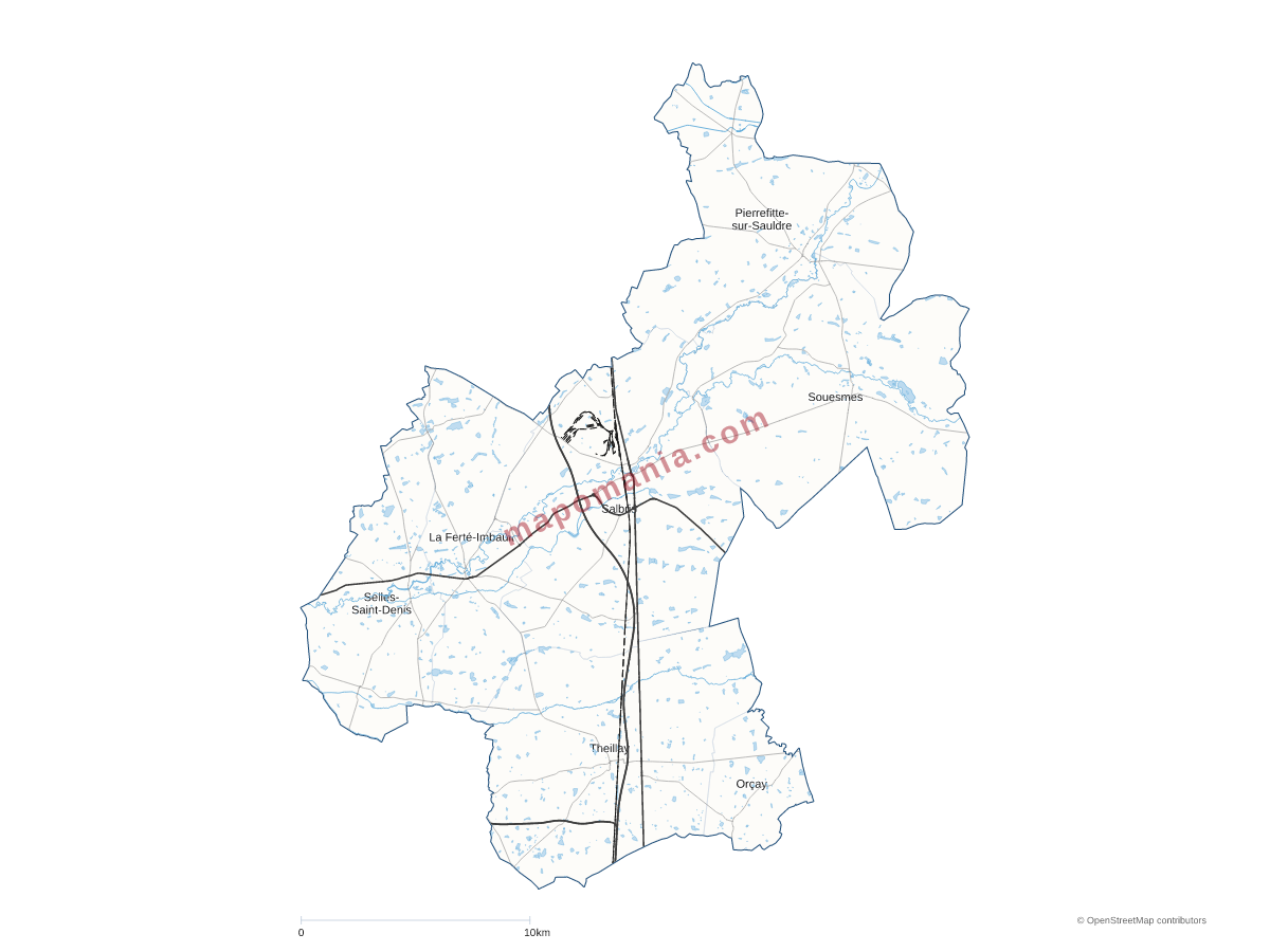 Carte de CC de la Sologne des Rivières à personnaliser
