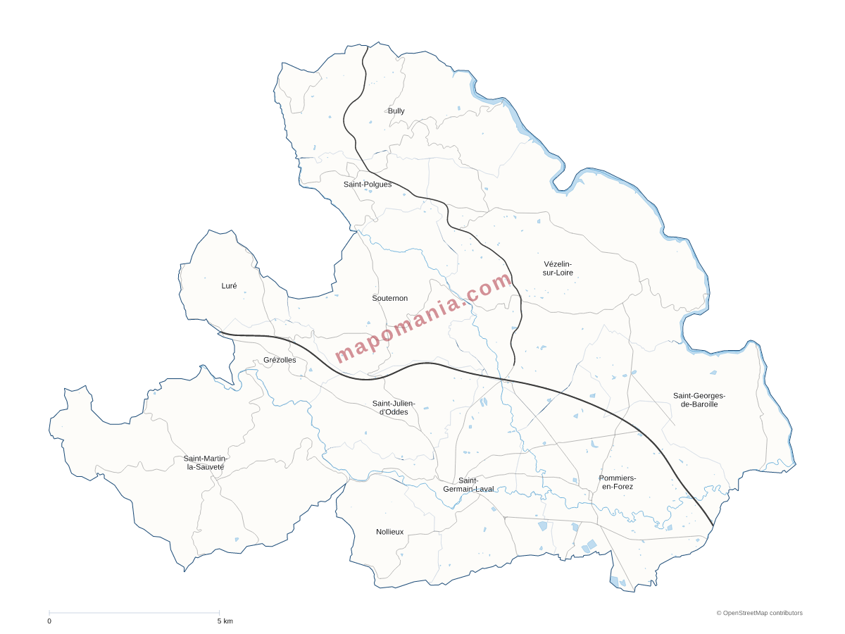 Carte de CC des Vals d'Aix et Isable à personnaliser