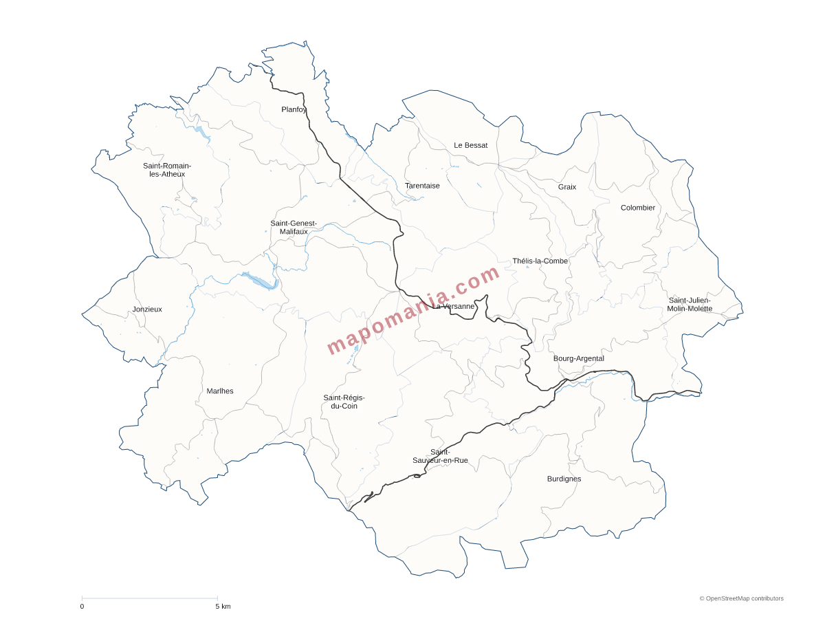 Carte de CC des Monts du Pilat à personnaliser