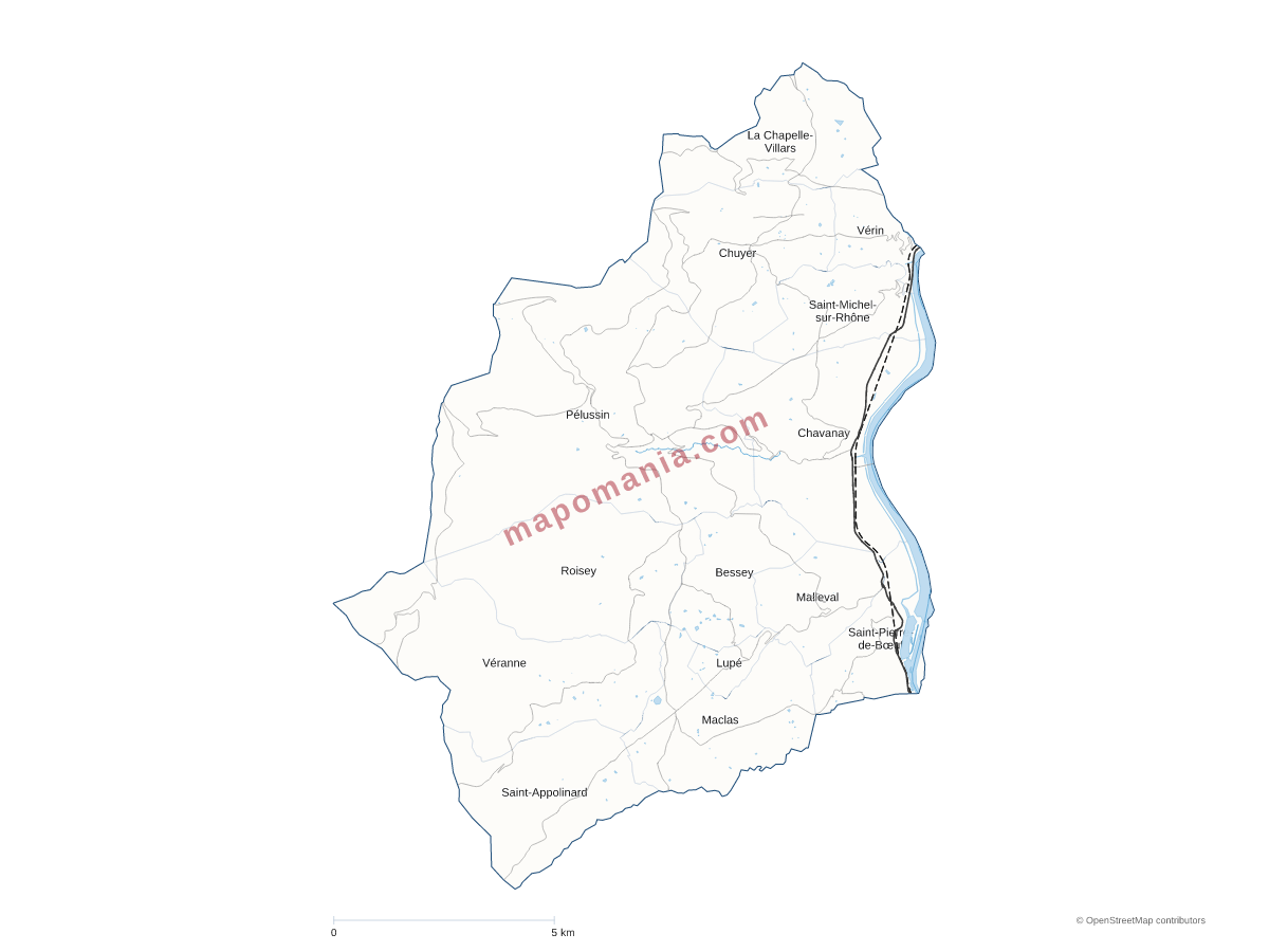 Carte de CC du Pilat Rhodanien à personnaliser