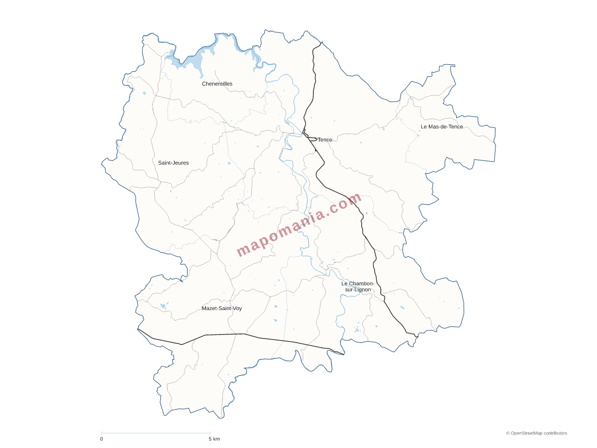 Carte de CC du Haut Lignon à personnaliser