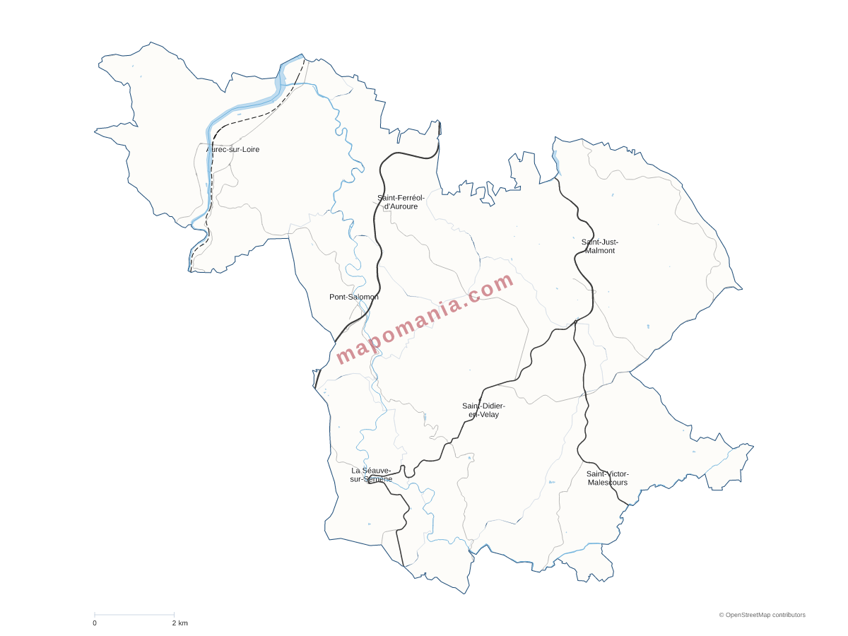 Carte de CC Loire et Semène à personnaliser