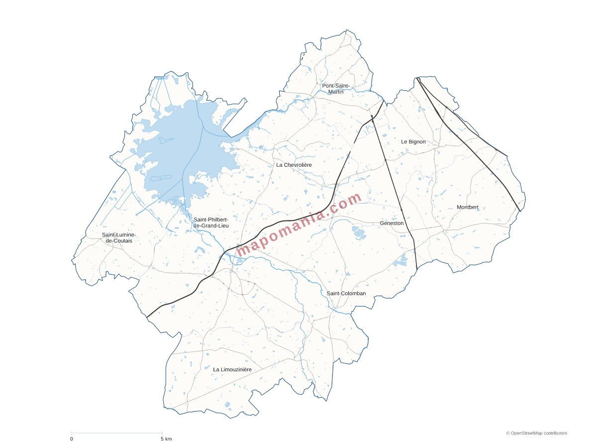 Carte de CC Grand Lieu Communauté à personnaliser