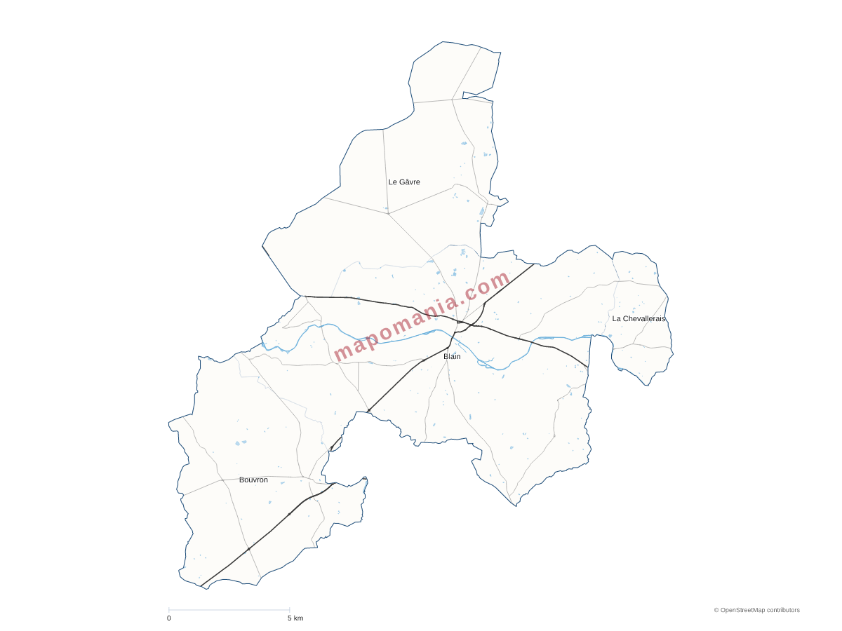 Carte de CC du Pays de Blain à personnaliser