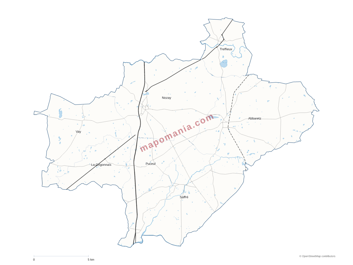 Carte de CC de Nozay à personnaliser