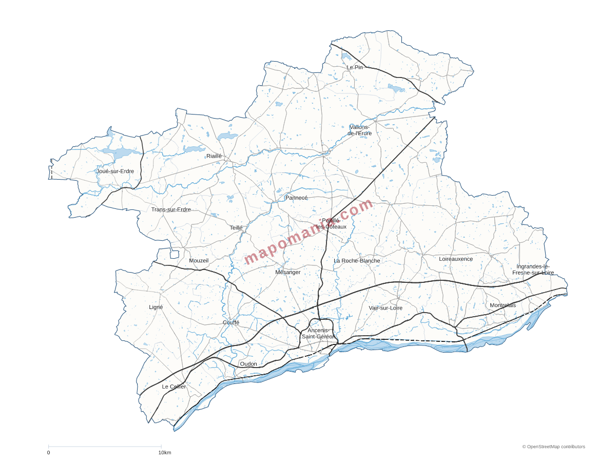 Carte de CC du Pays d'Ancenis à personnaliser