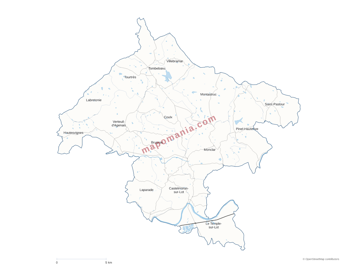Carte de CC Lot et Tolzac à personnaliser