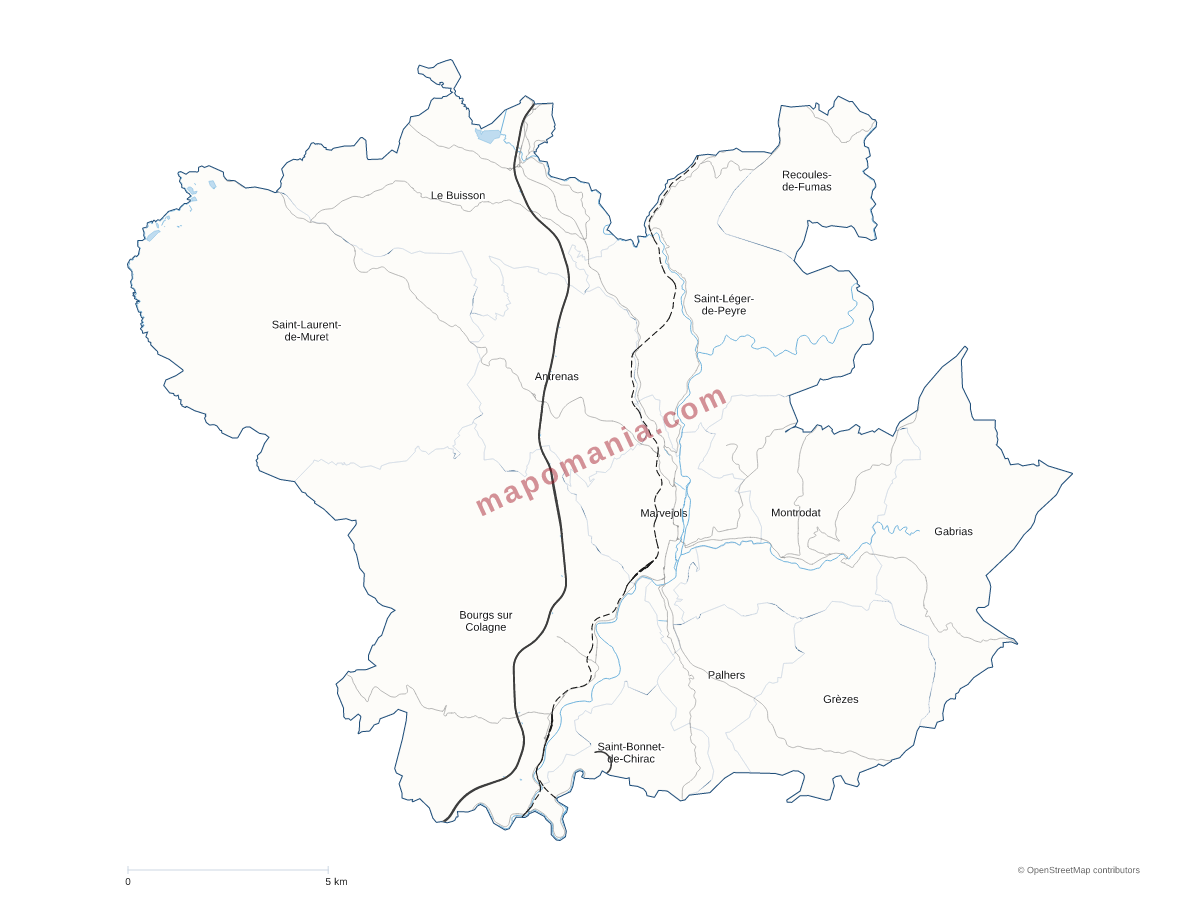 Carte de CC du Gévaudan à personnaliser