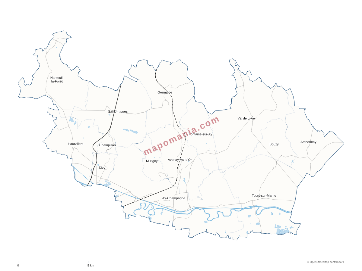 Carte de CC de la Grande Vallée de la Marne à personnaliser