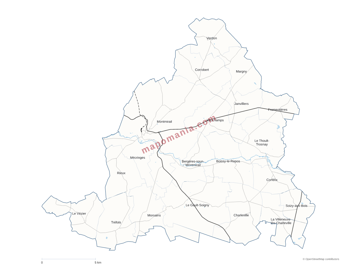 Carte de CC de la Brie Champenoise à personnaliser