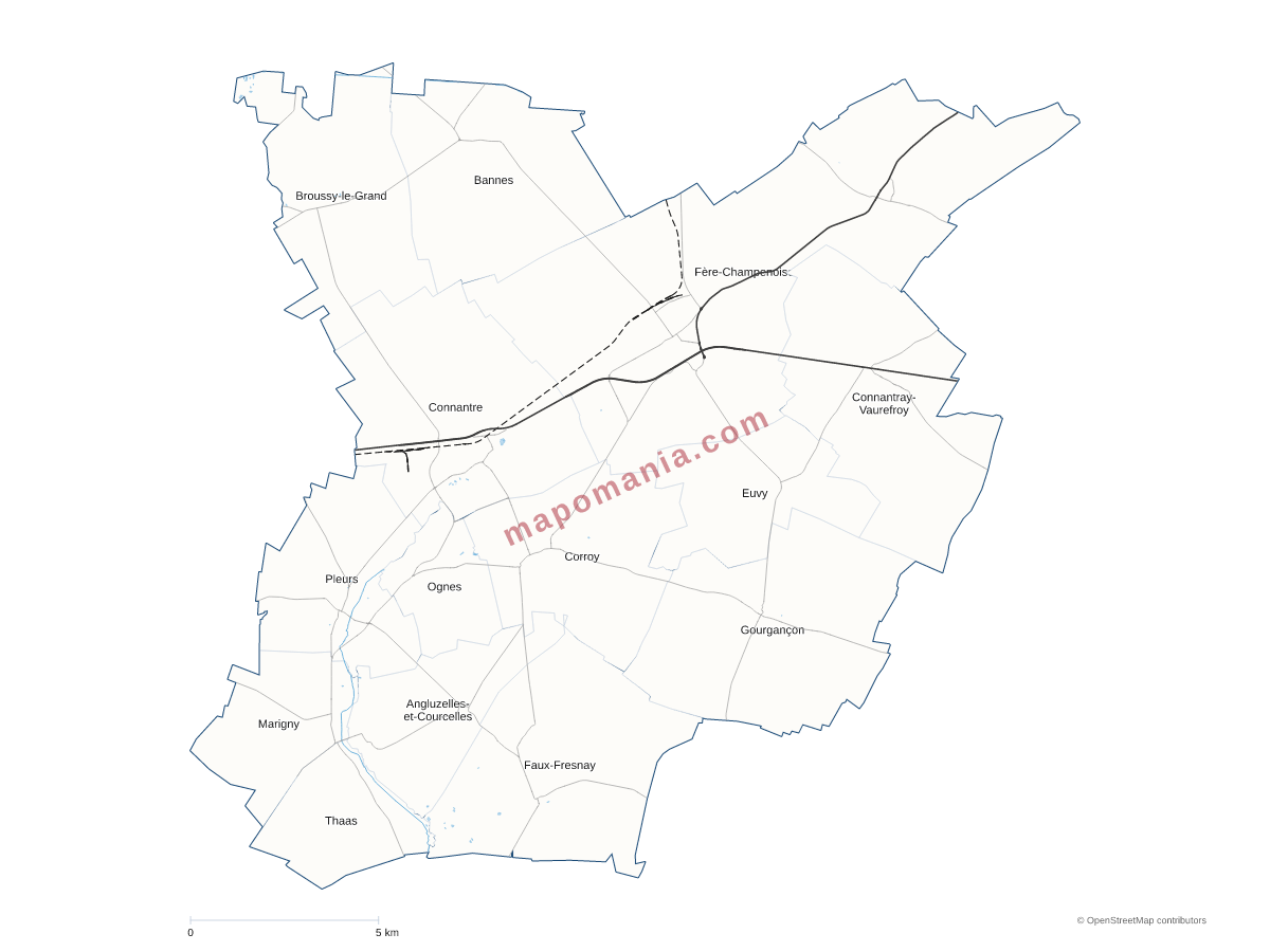 Carte de CC du Sud Marnais à personnaliser