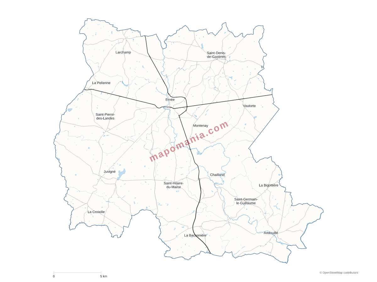 Carte de CC de l'Ernée à personnaliser