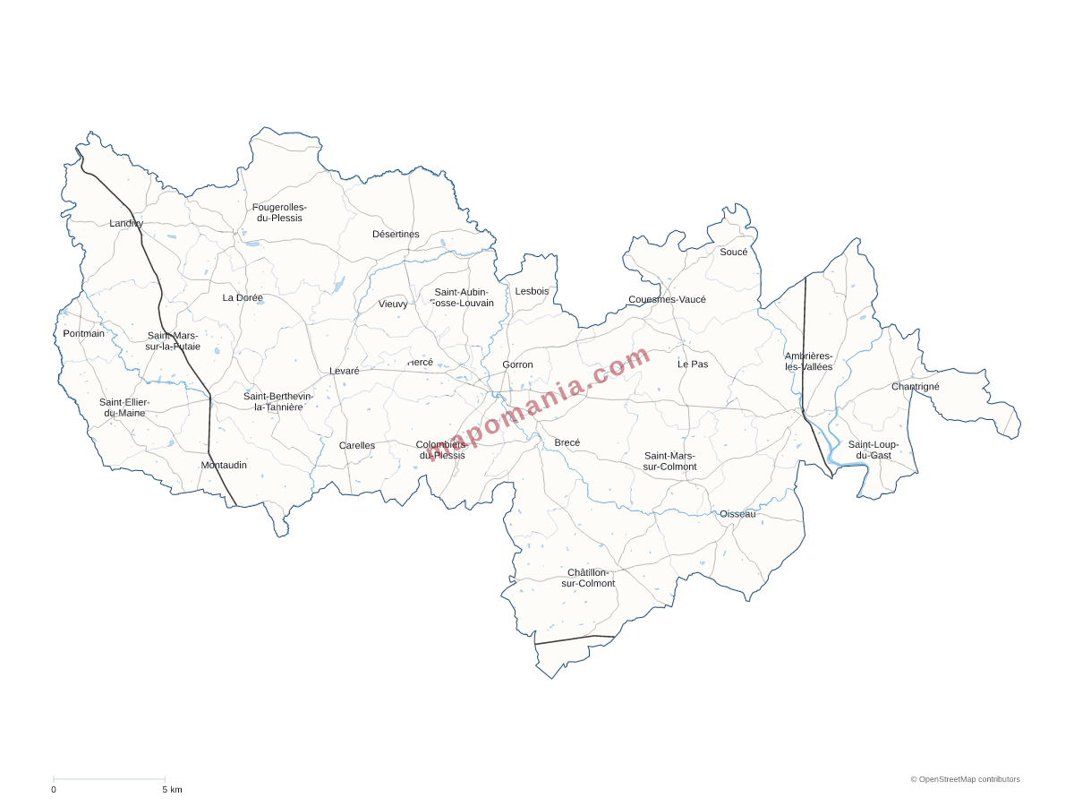 Carte de CC du Bocage Mayennais à personnaliser