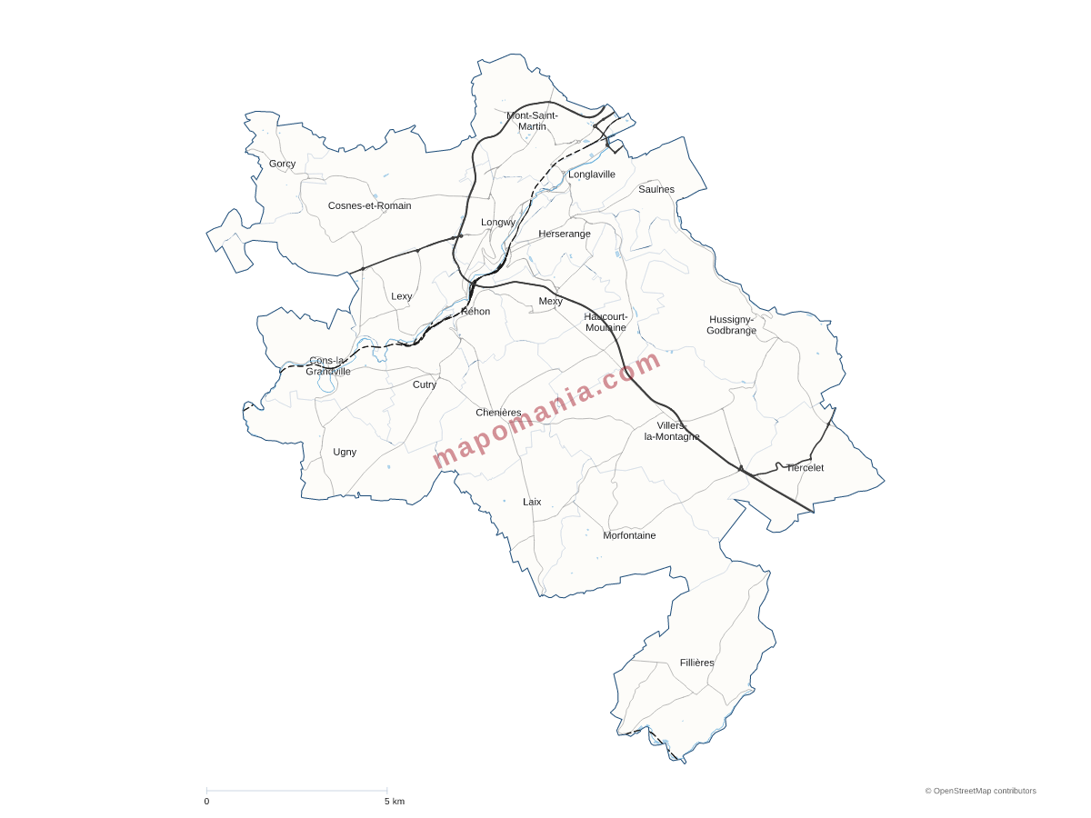 Carte de CA Grand Longwy Agglomération à personnaliser