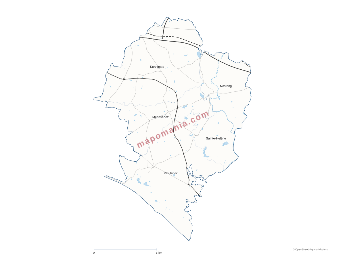 Carte de CC Blavet Bellevue Océan à personnaliser