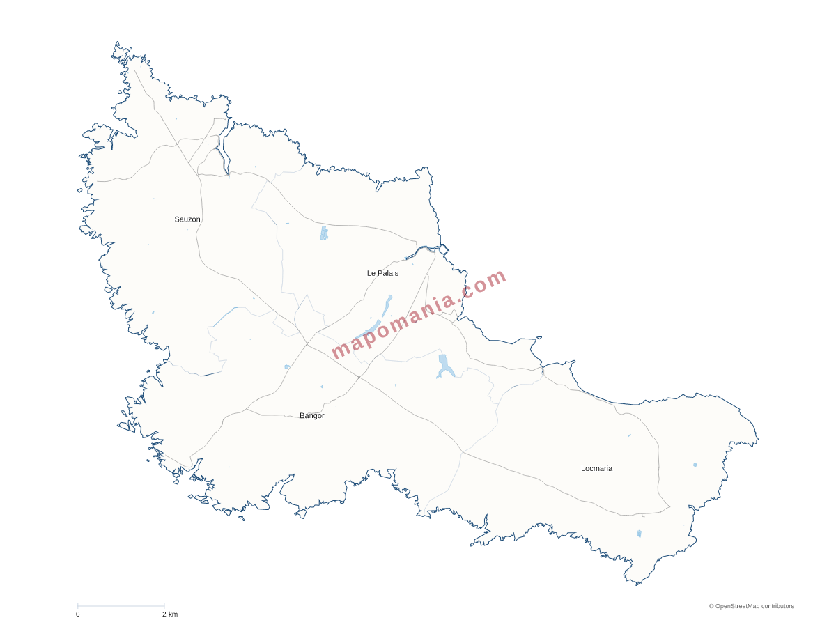 Carte de CC de Belle Ile en Mer à personnaliser