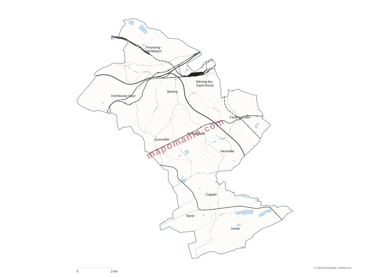 Carte de CC de Freyming-Merlebach à personnaliser