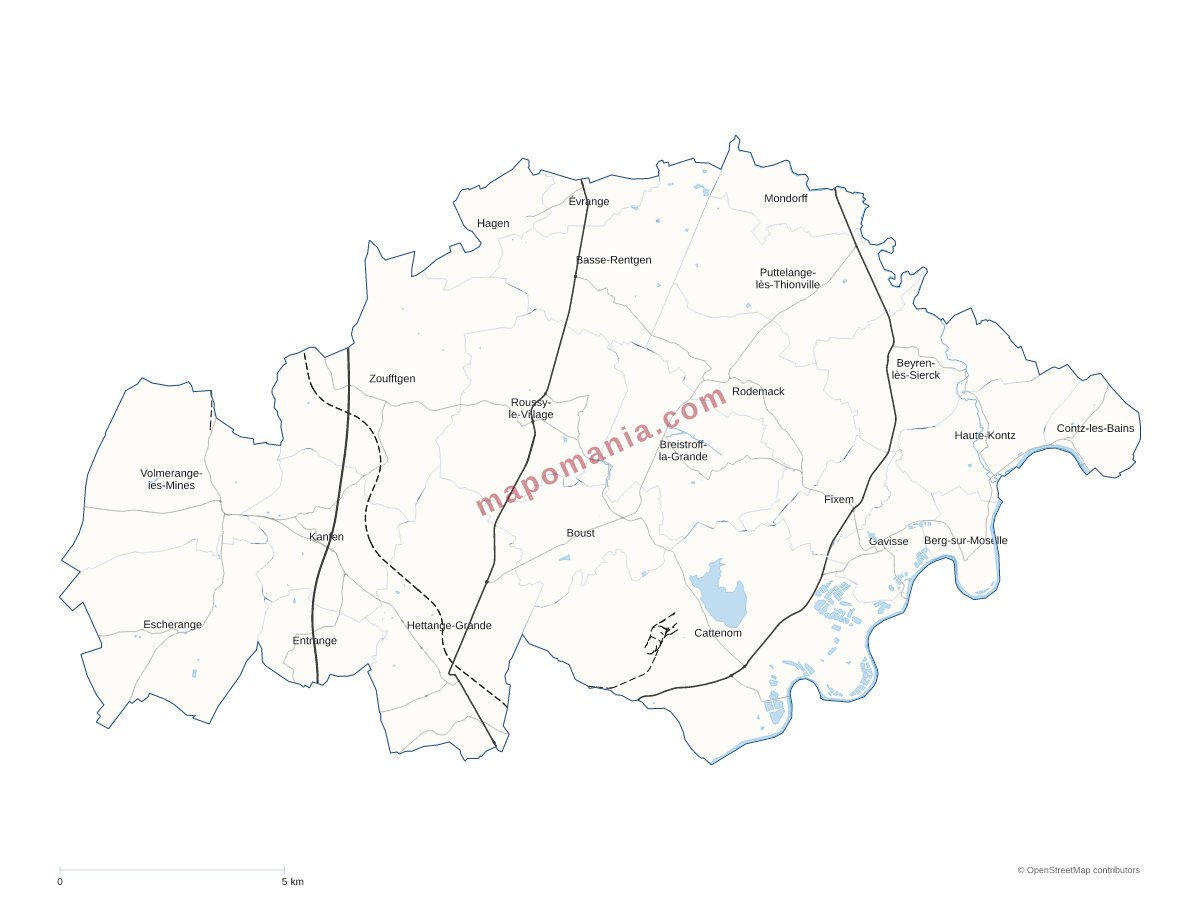 Carte de CC de Cattenom et Environs à personnaliser