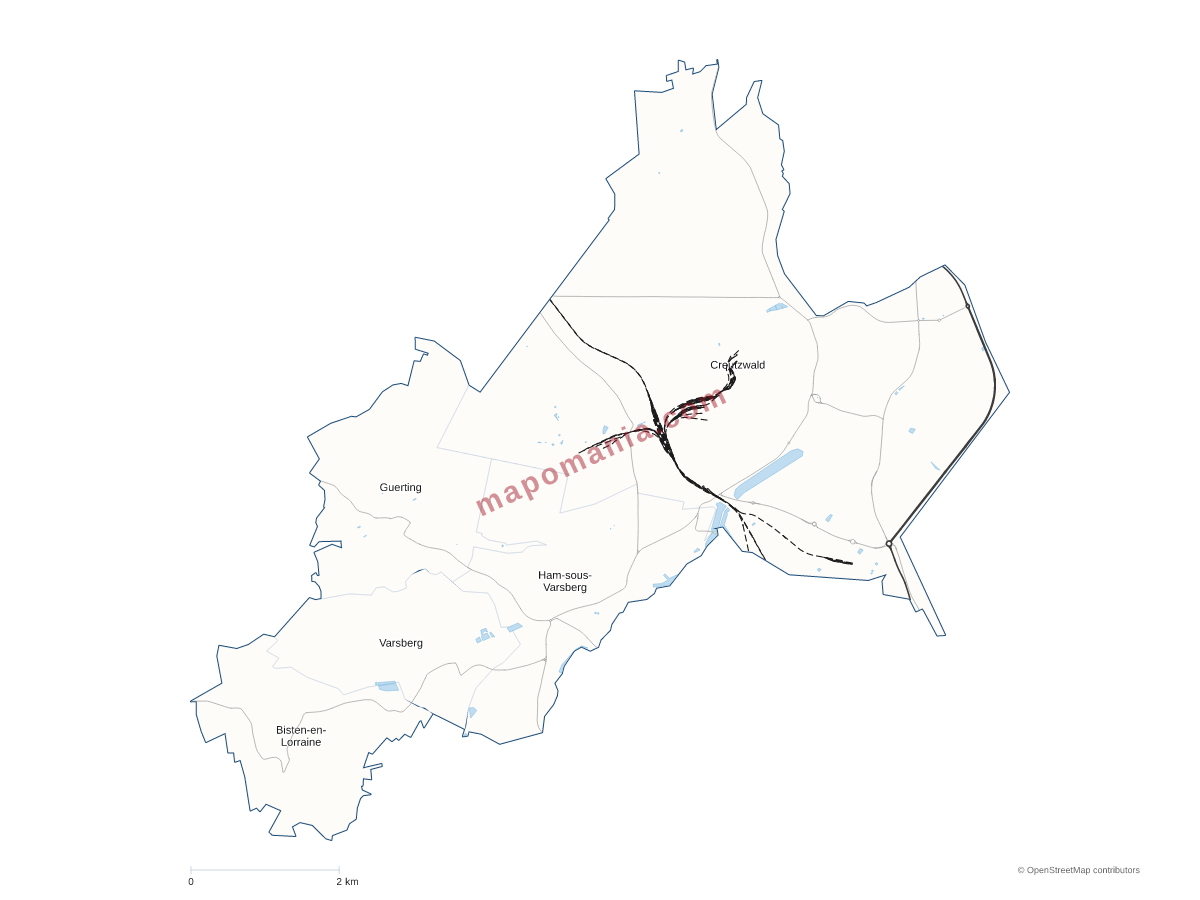 Carte de CC du Warndt à personnaliser