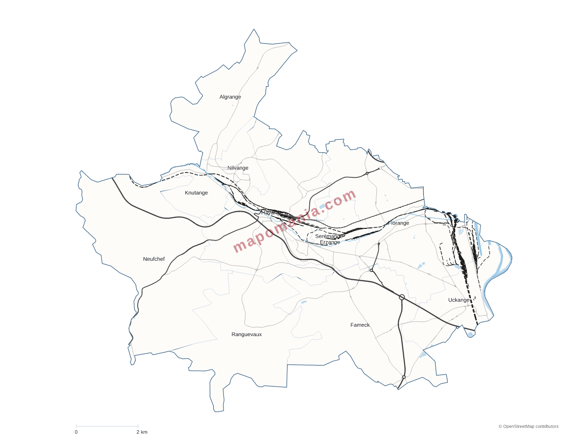 Carte de CA du Val de Fensch à personnaliser