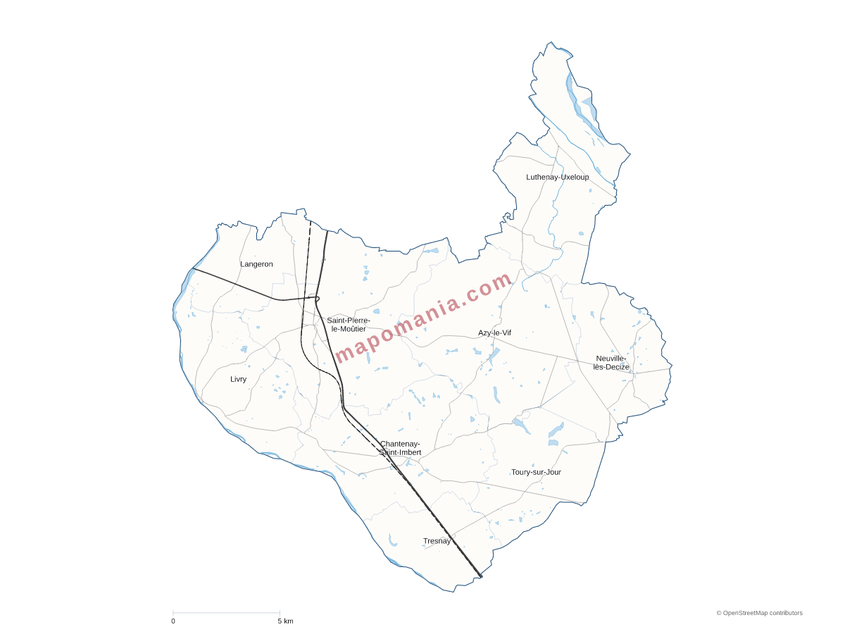 Carte de CC du Nivernais Bourbonnais à personnaliser