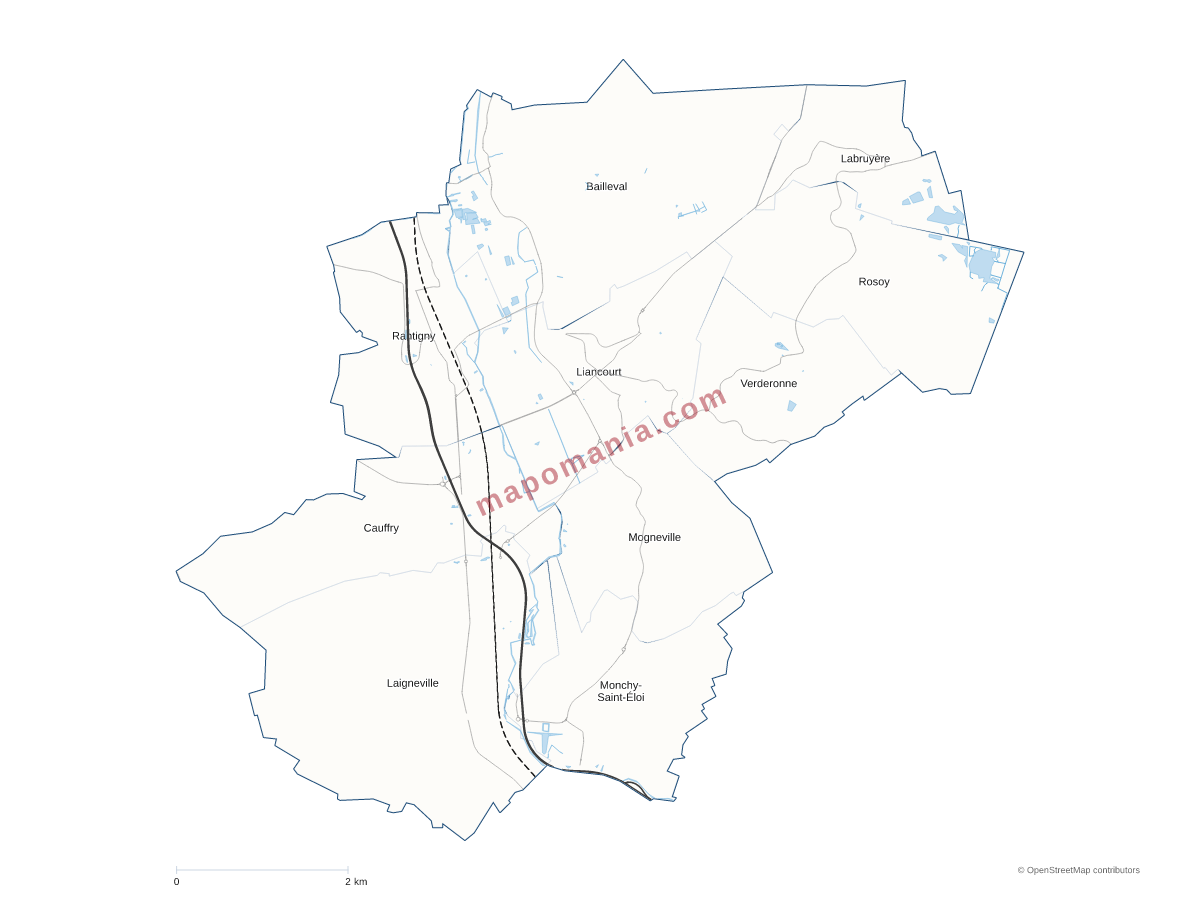 Carte de CC du Liancourtois à personnaliser
