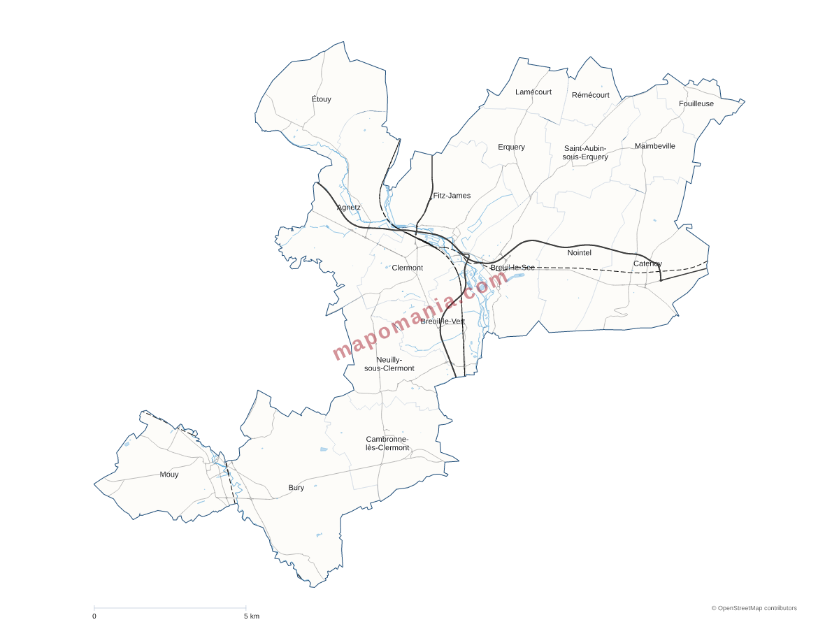 Carte de CC du Clermontois à personnaliser