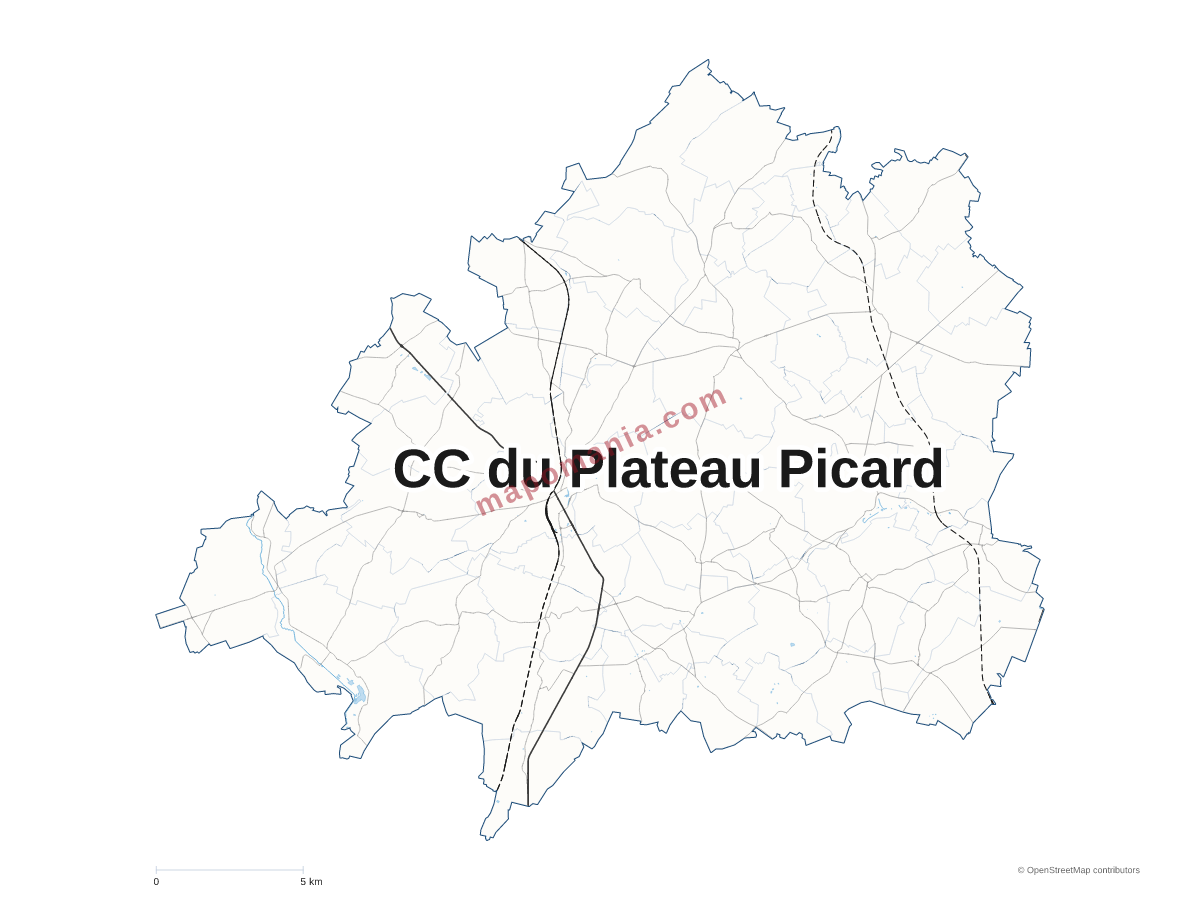 Carte de CC du Plateau Picard à personnaliser