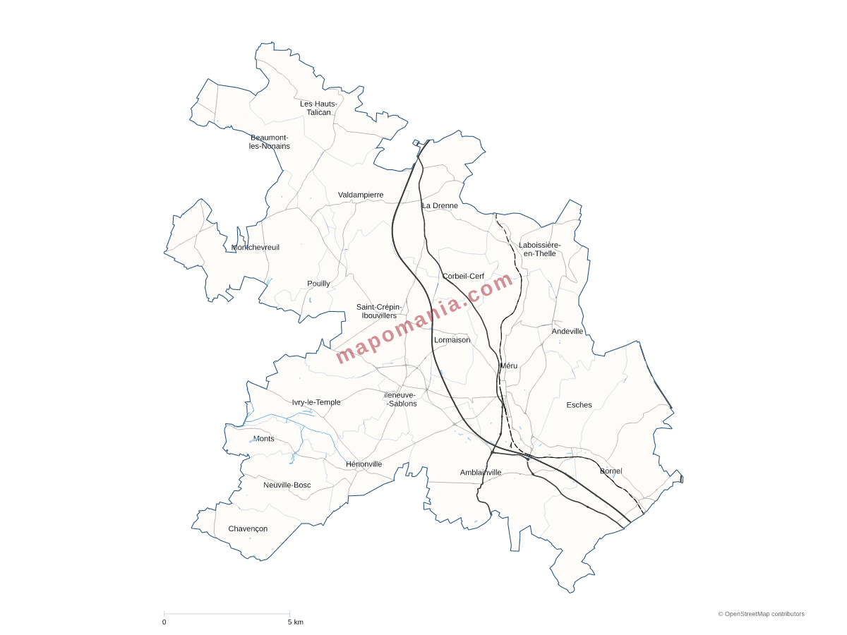 Carte de CC des Sablons à personnaliser