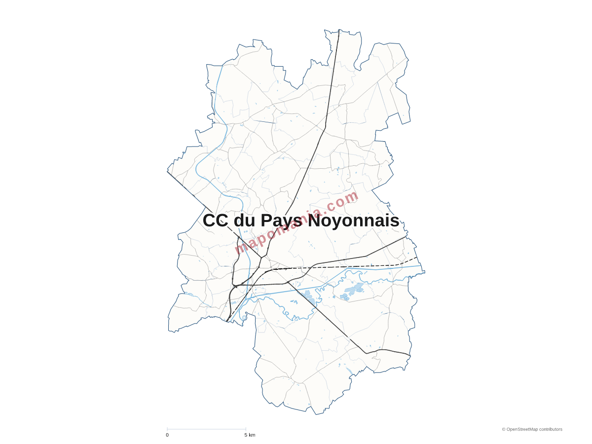 Carte de CC du Pays Noyonnais à personnaliser