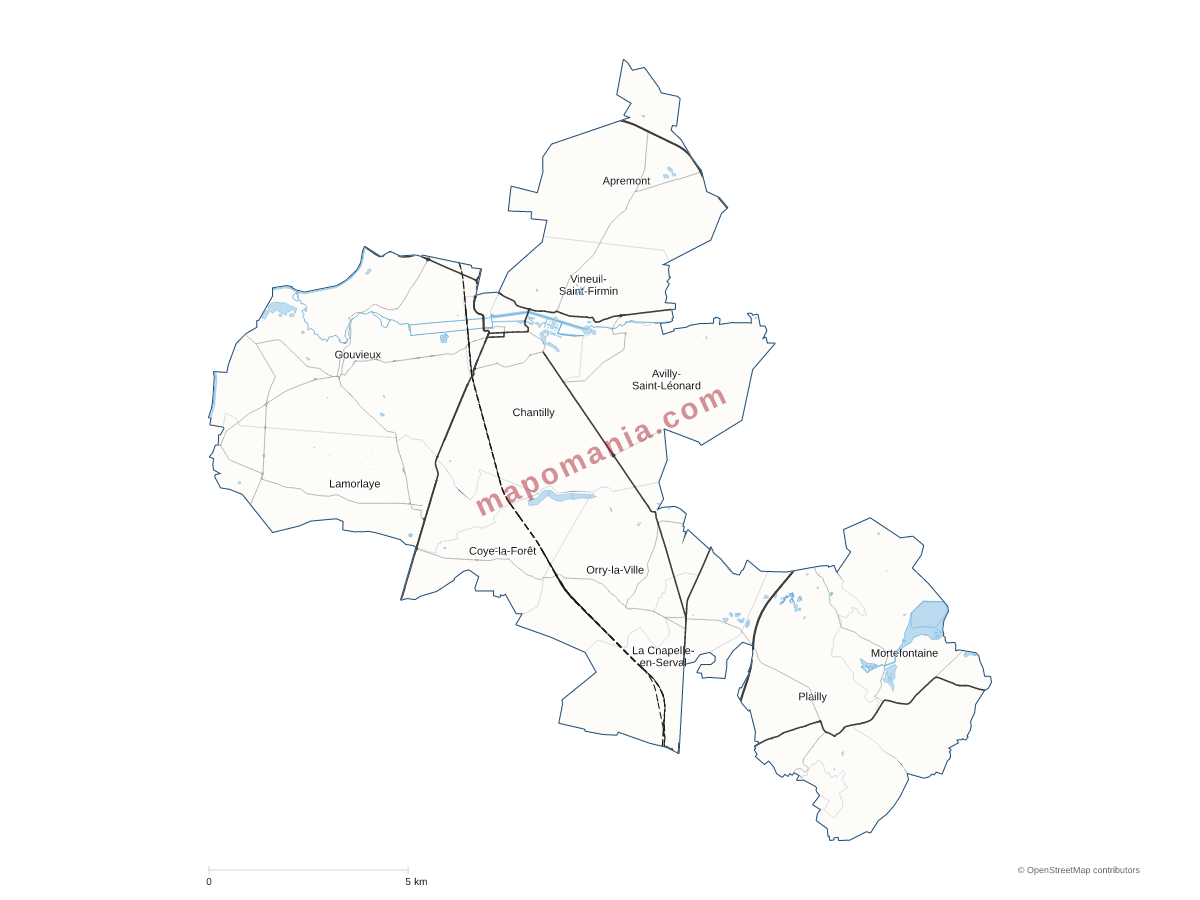 Carte de CC de l'Aire Cantilienne à personnaliser