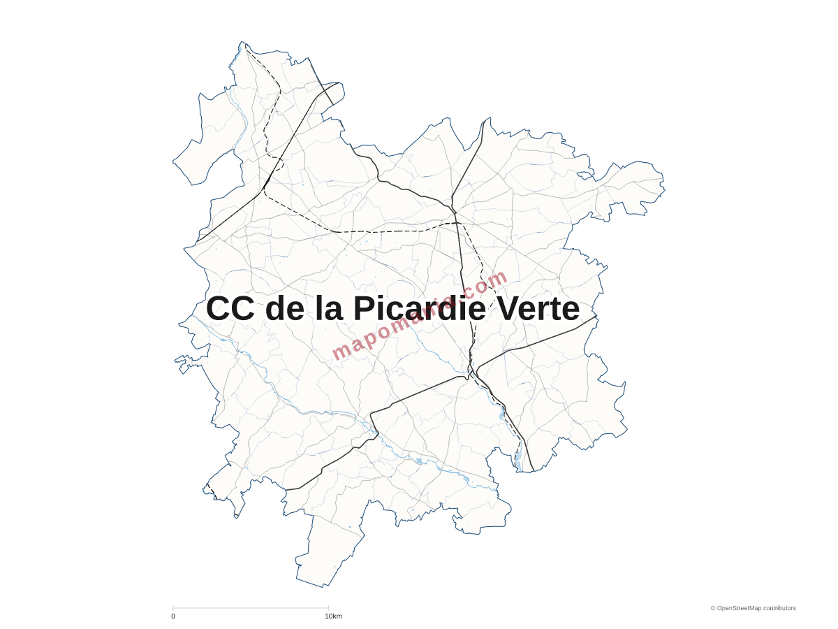 Carte de CC de la Picardie Verte à personnaliser