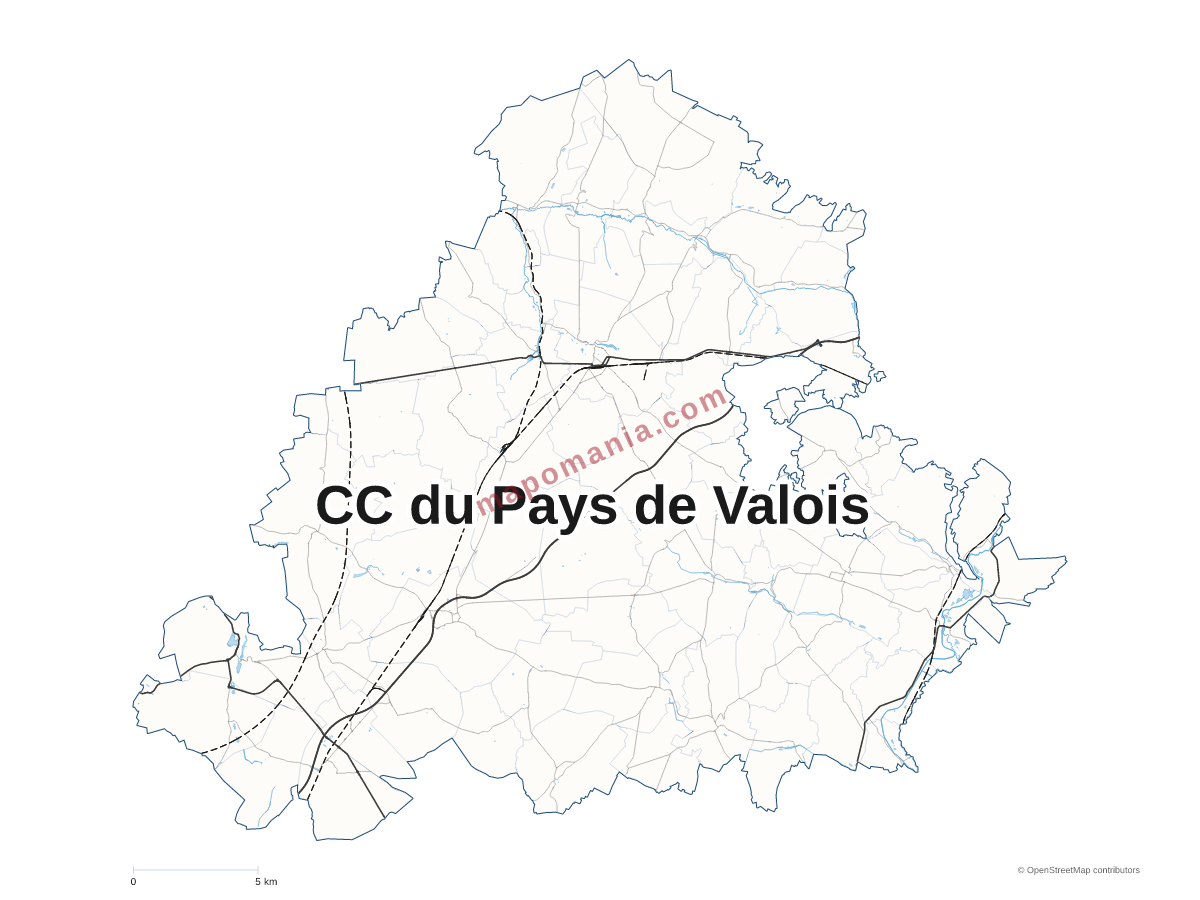 Carte de CC du Pays de Valois à personnaliser