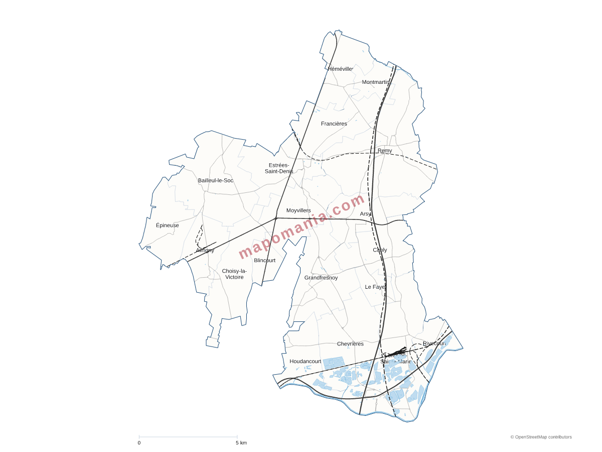 Carte de CC de la Plaine d'Estrées à personnaliser