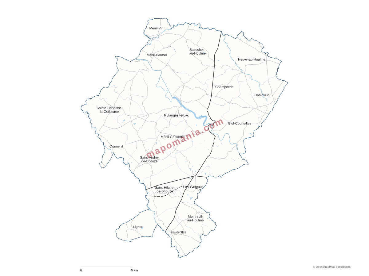 Carte de CC du Val d'Orne à personnaliser