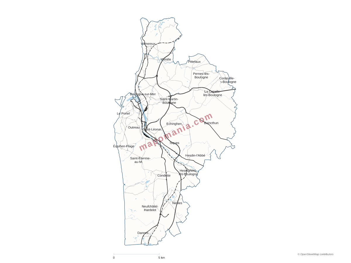 Carte de CA du Boulonnais à personnaliser