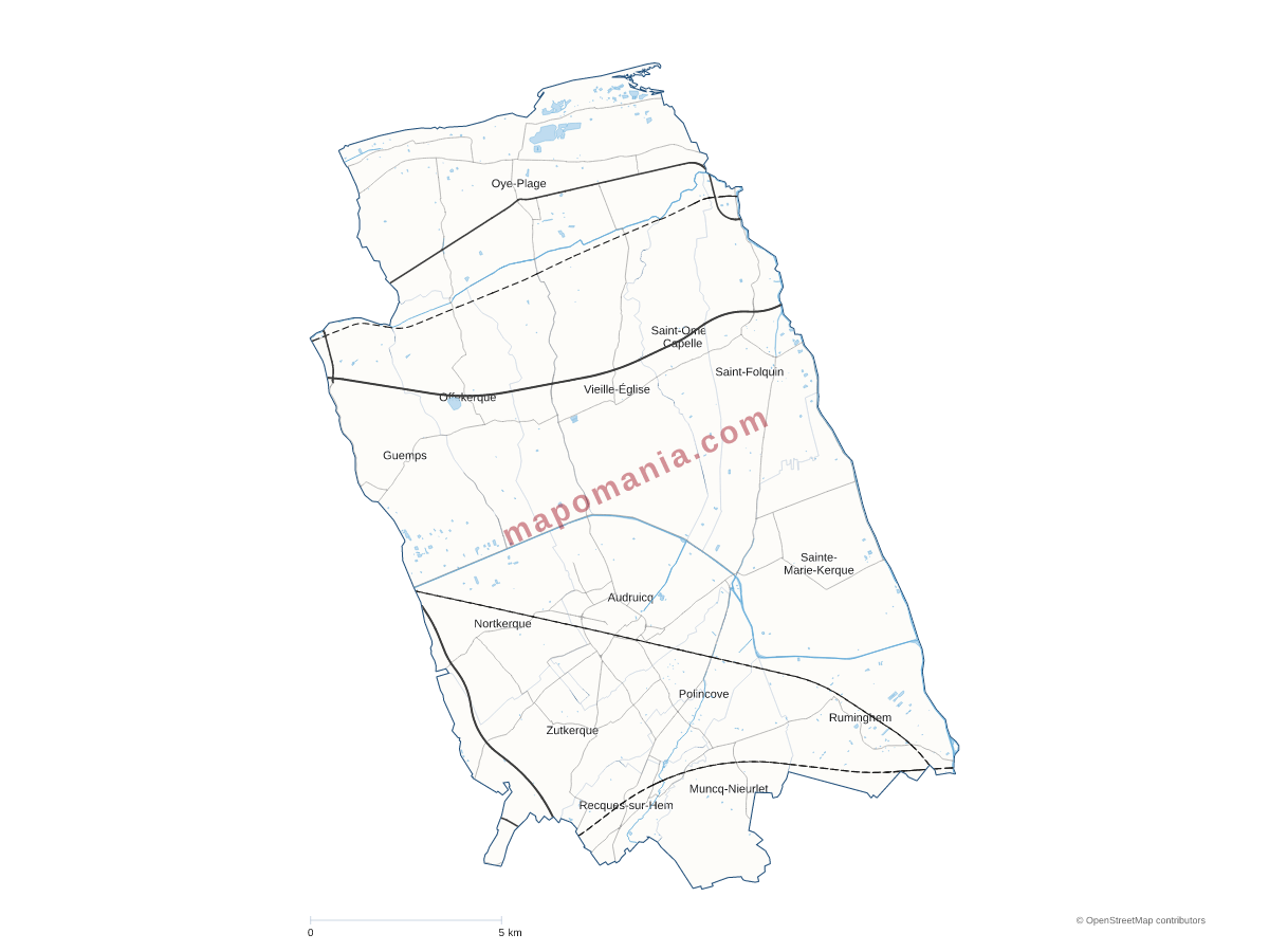 Carte de CC de la Région d'Audruicq à personnaliser