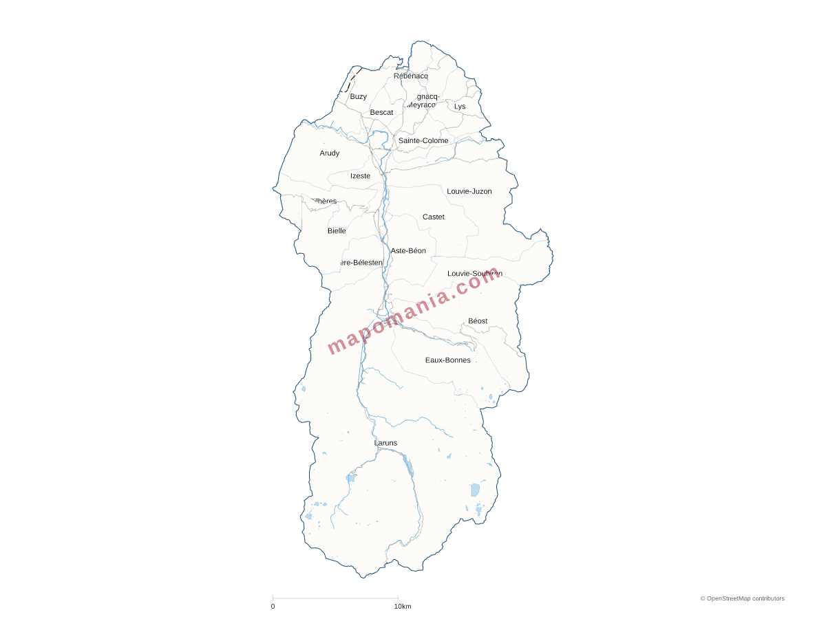 Carte de CC de la Vallée d'Ossau à personnaliser