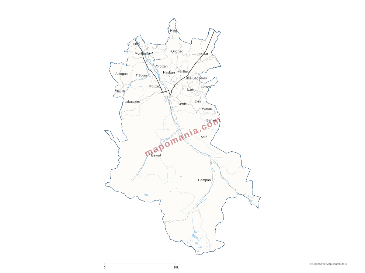 Carte de CC de la Haute-Bigorre à personnaliser