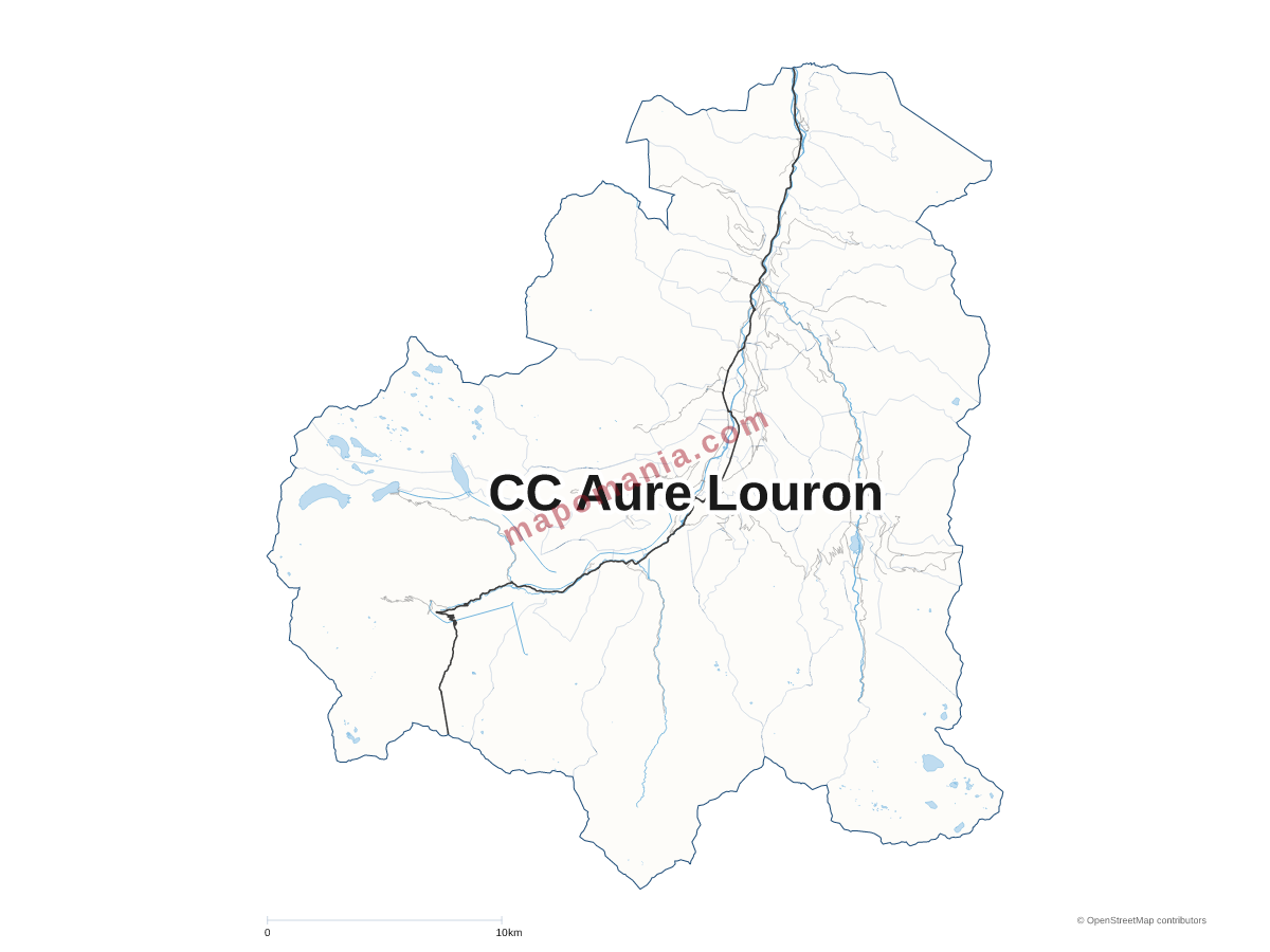 Carte de CC Aure Louron à personnaliser