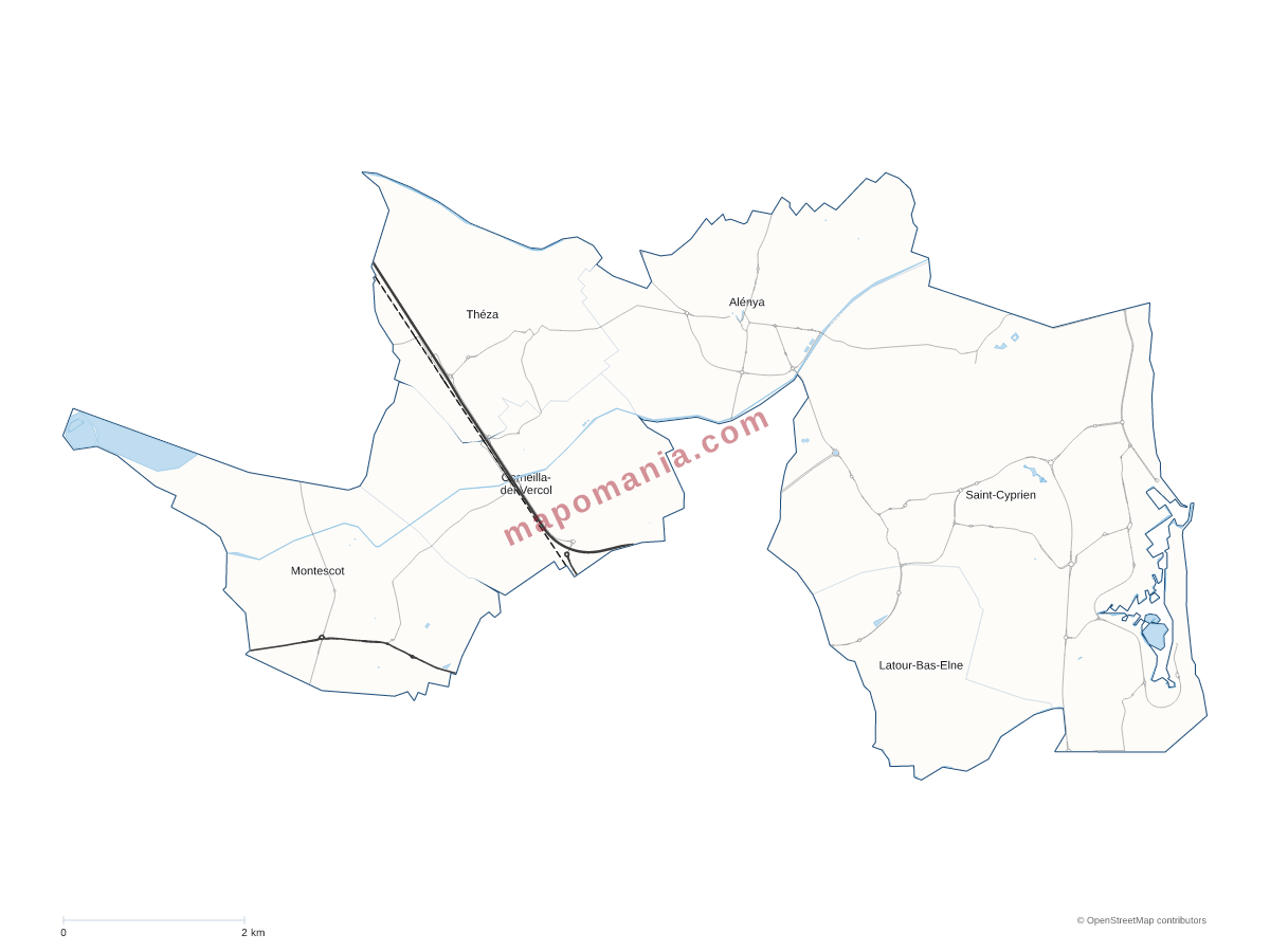 Carte de CC Sud-Roussillon à personnaliser