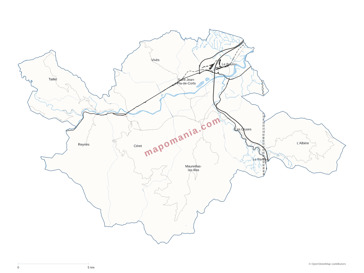 Carte de CC du Vallespir à personnaliser