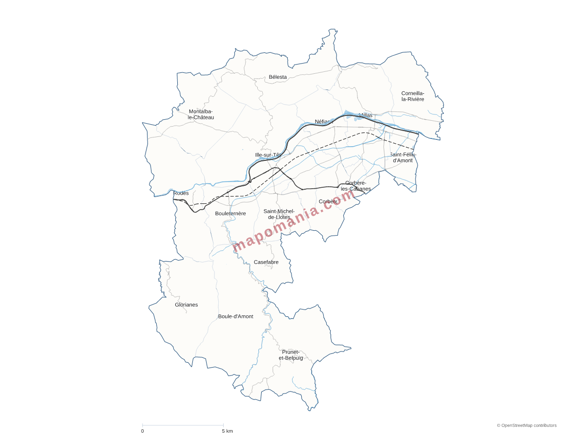 Carte de CC Roussillon-Conflent à personnaliser