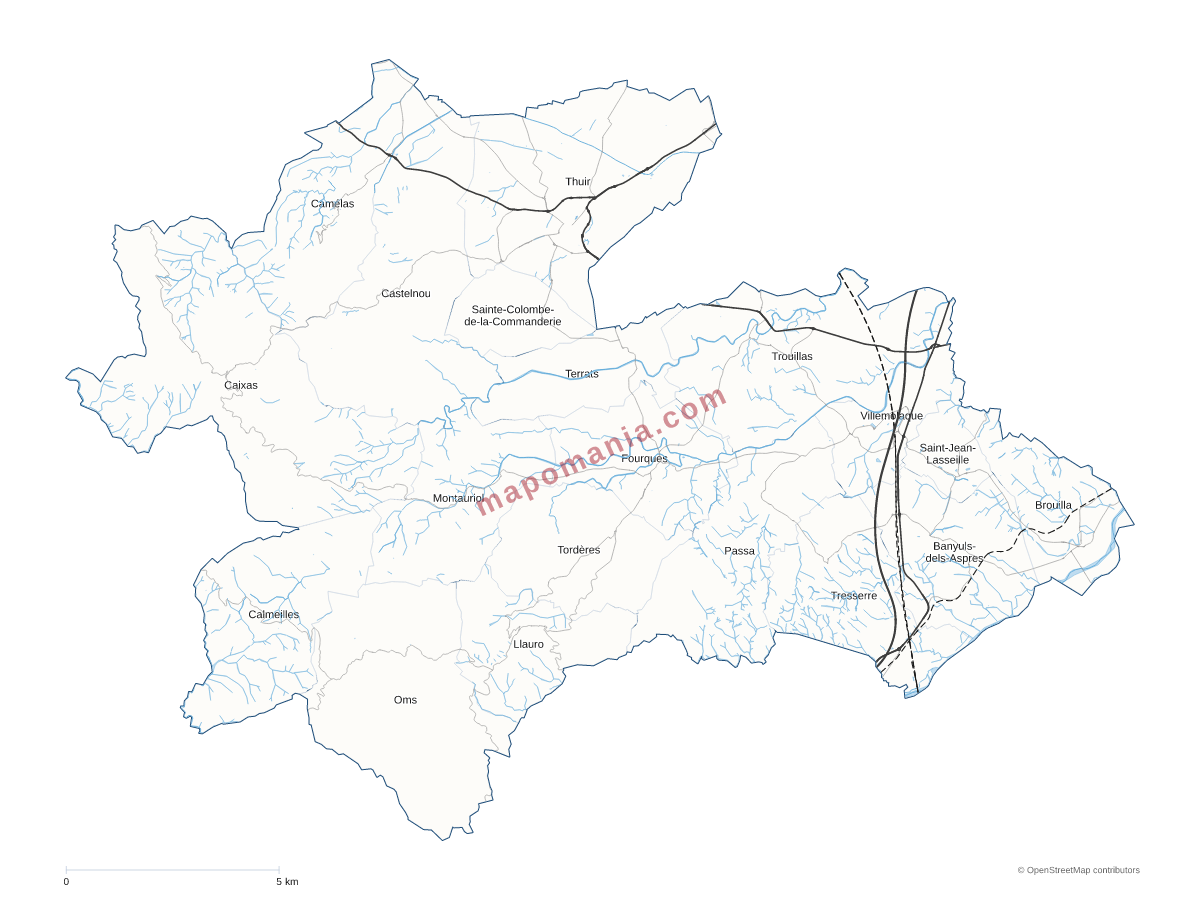 Carte de CC des Aspres à personnaliser